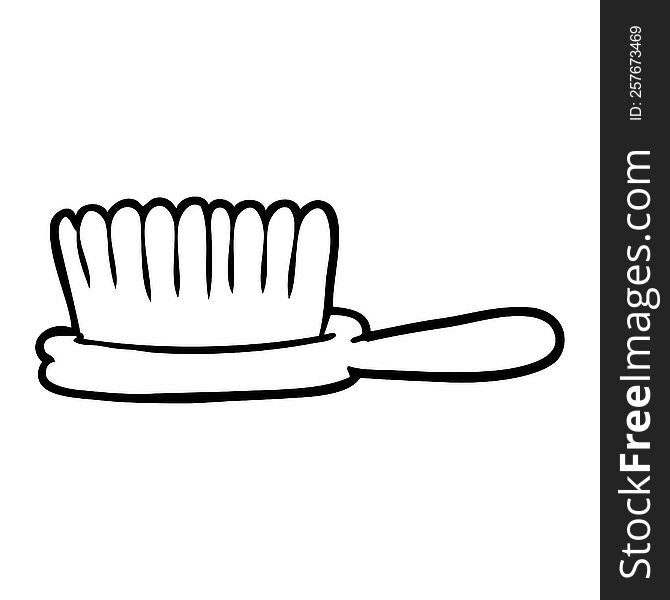 line drawing of a hairbrush. line drawing of a hairbrush