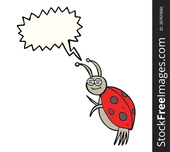 speech bubble cartoon ladybug