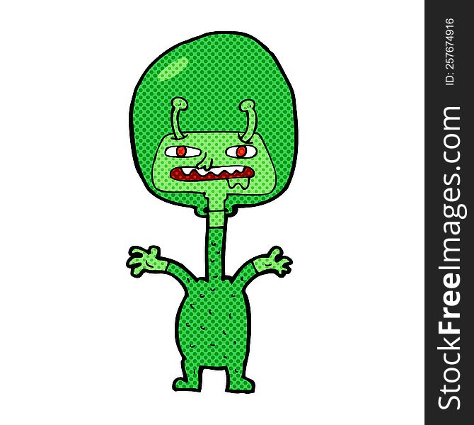 Cartoon Space Alien