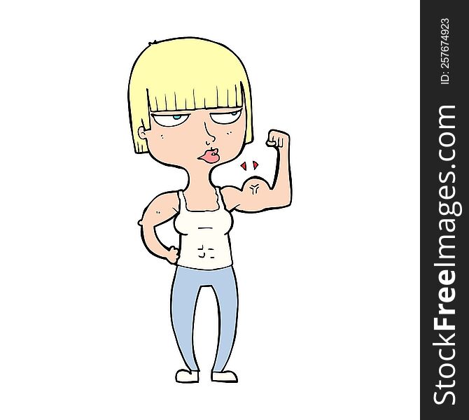 Cartoon Gym Woman