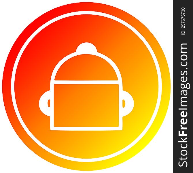 Cooking Pot Circular In Hot Gradient Spectrum