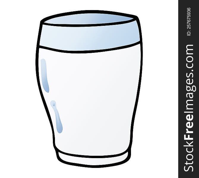 Cartoon Doodle Glass Of Milk