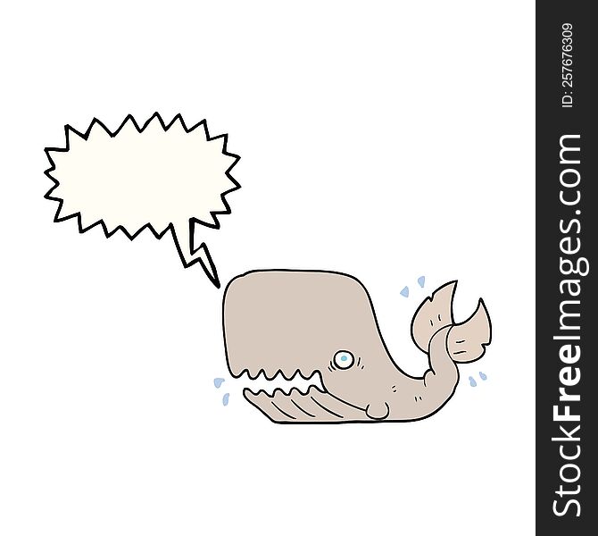 Speech Bubble Cartoon Angry Whale