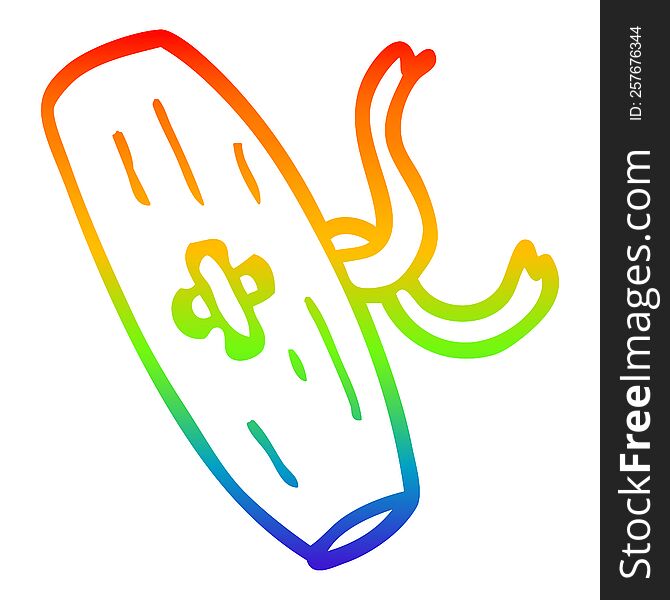 rainbow gradient line drawing of a cartoon toggle