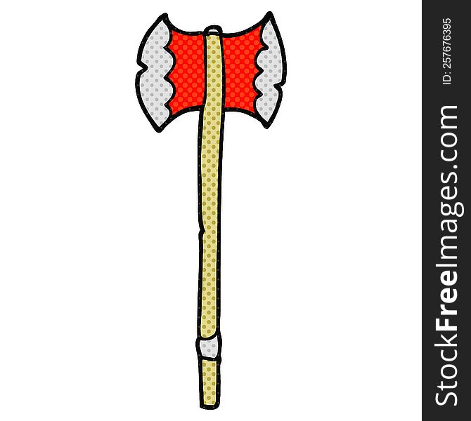 freehand drawn cartoon axe