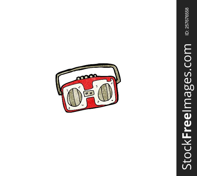 radio cassette player cartoon