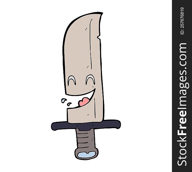 cartoon laughing knife