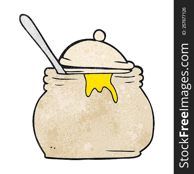 Textured Cartoon Mustard Pot