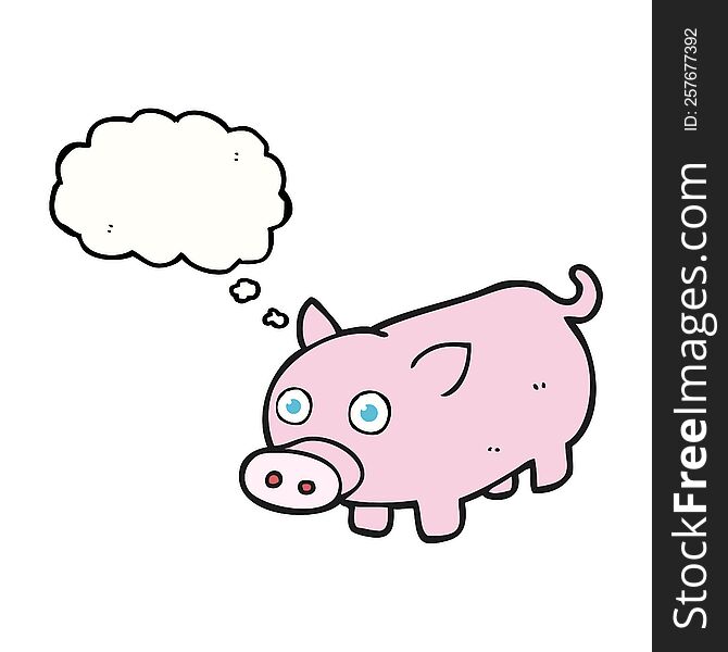 thought bubble cartoon piglet