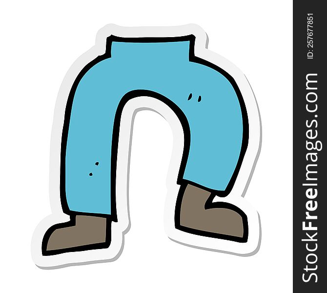 sticker of a cartoon legs