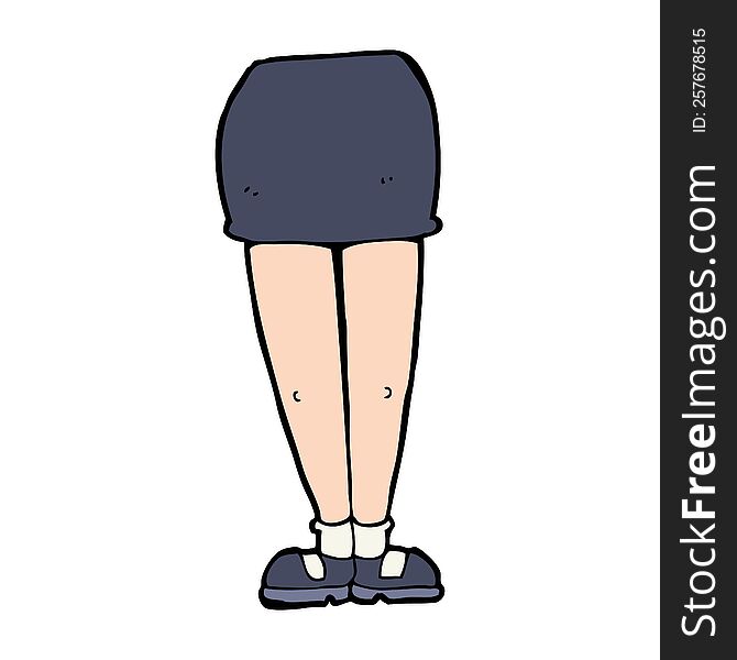 Cartoon Female Legs