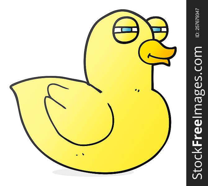 freehand drawn cartoon funny rubber duck
