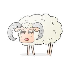 Cartoon Ram Stock Image