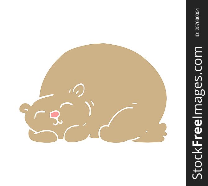 cartoon doodle content bear sleeping