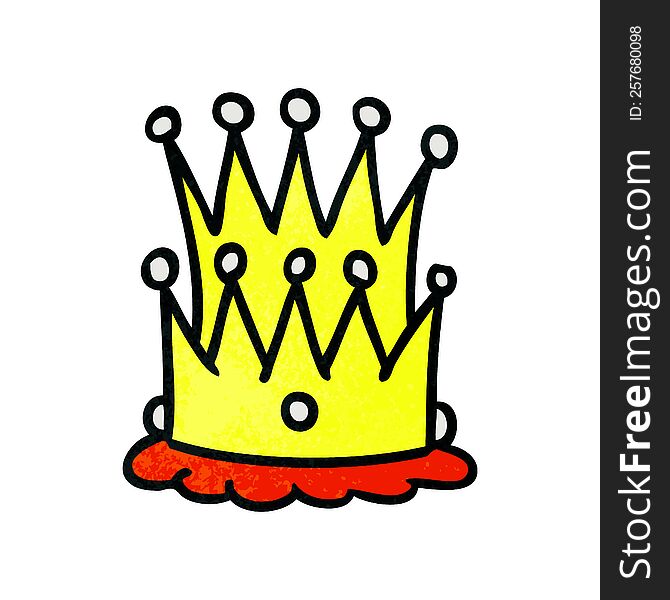 hand drawn textured cartoon doodle of two crowns