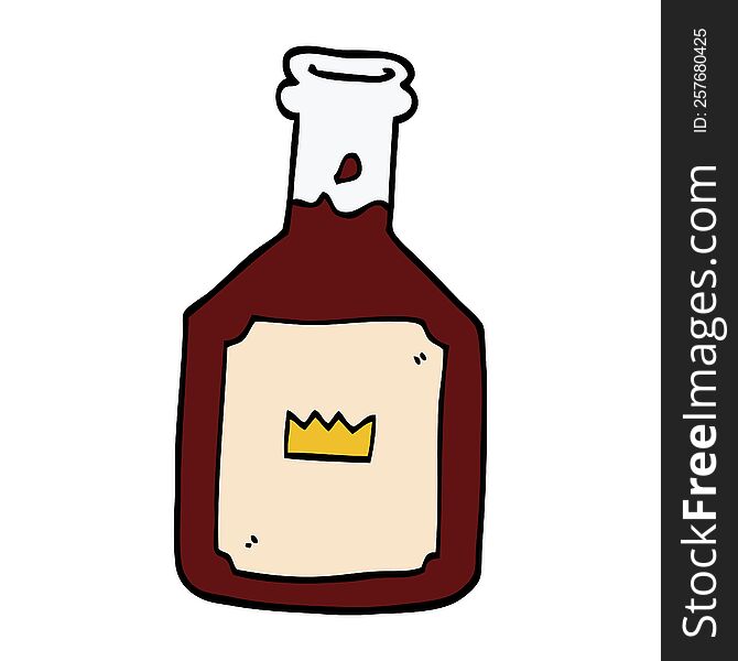 cartoon doodle alcoholic drink