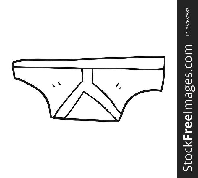 Black And White Cartoon Underpants