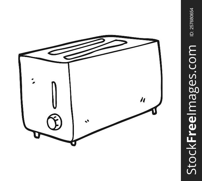 Black And White Cartoon Toaster