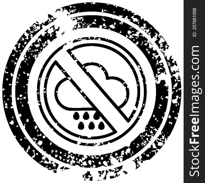 no bad weather distressed icon symbol