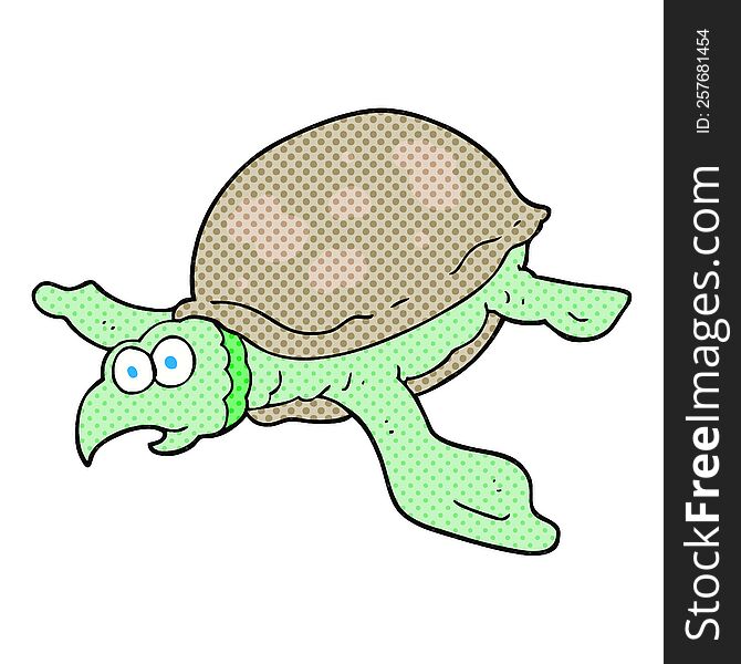 freehand drawn cartoon turtle