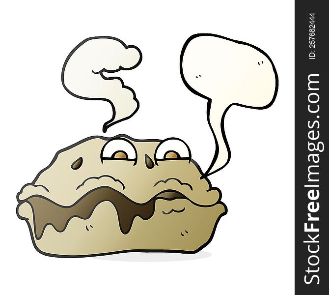 Speech Bubble Cartoon Hot Pie