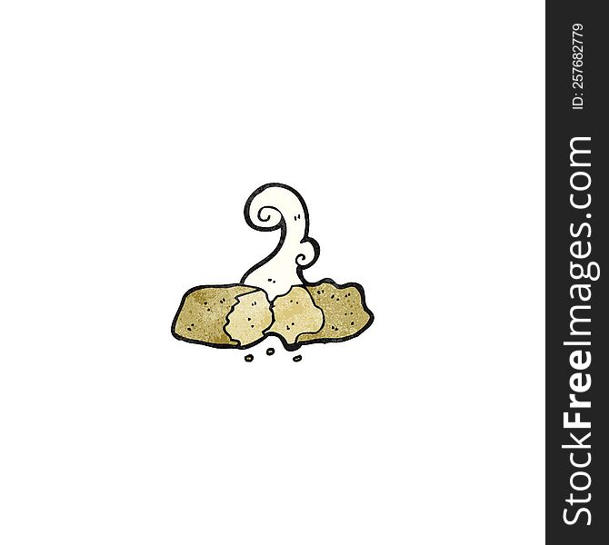 cartoon broken bread