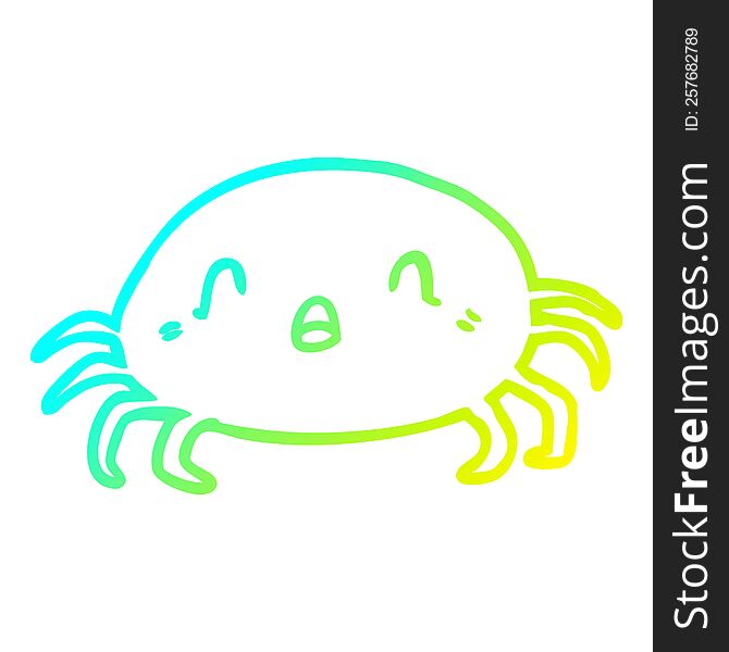 cold gradient line drawing of a halloween spider