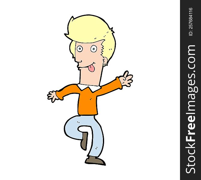 cartoon man dancing