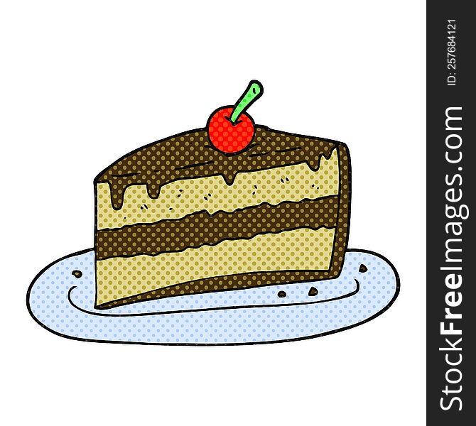 cartoon slice of cake