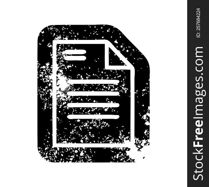 Official Document Distressed Icon