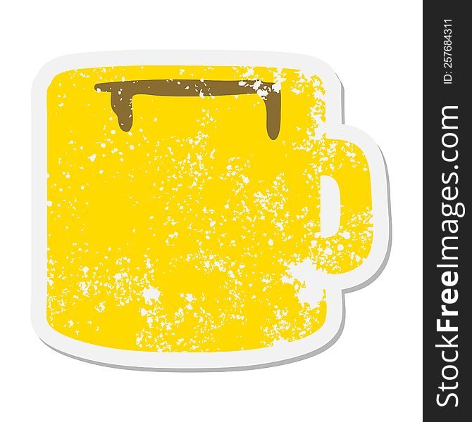 coffee mug grunge sticker