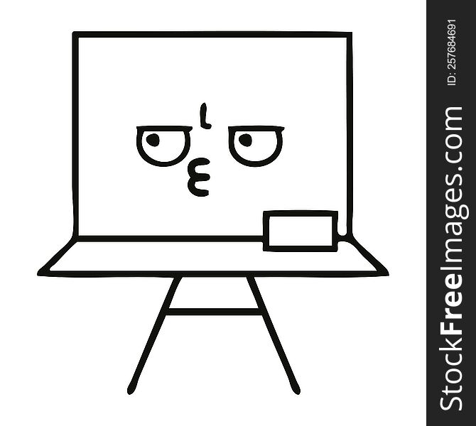 line drawing cartoon white board