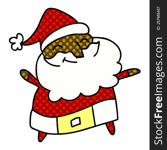 Cartoon Of A Jolly Father Christmas