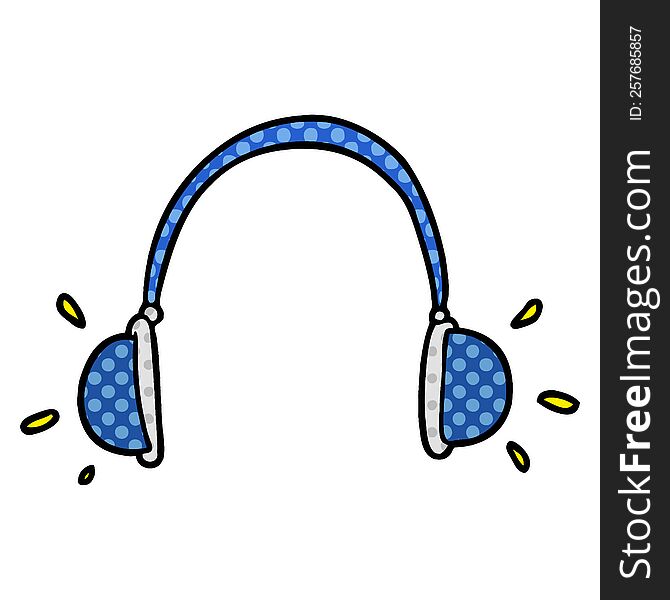 cartoon headphones. cartoon headphones