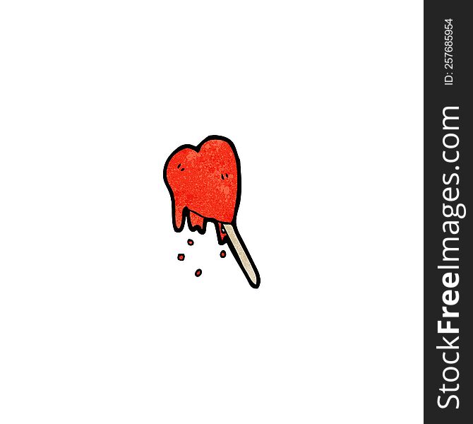 Melting Heart Ice Lolly Cartoon