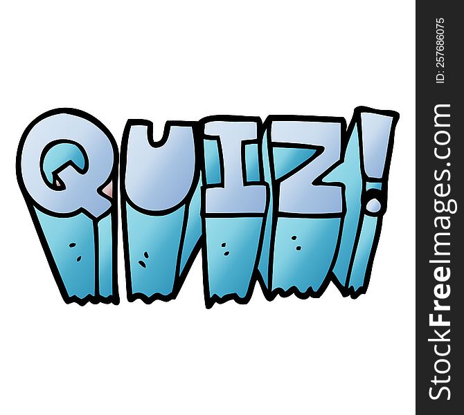 Cartoon Doodle Quiz Symbol