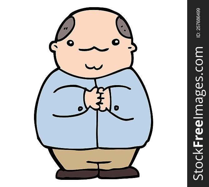 Cartoon Balding Man