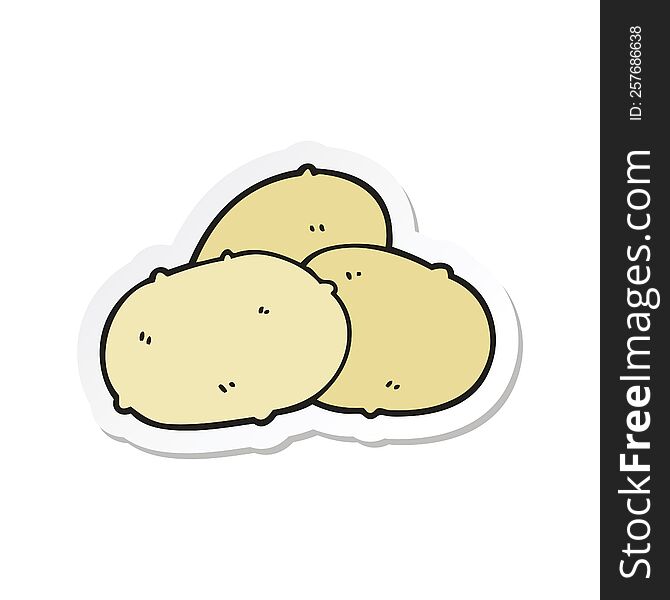 sticker of a cartoon potatoes