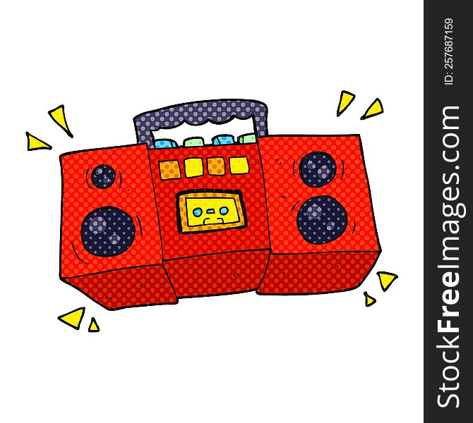 cartoon cassette tape player