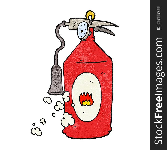 Textured Cartoon Fire Extinguisher