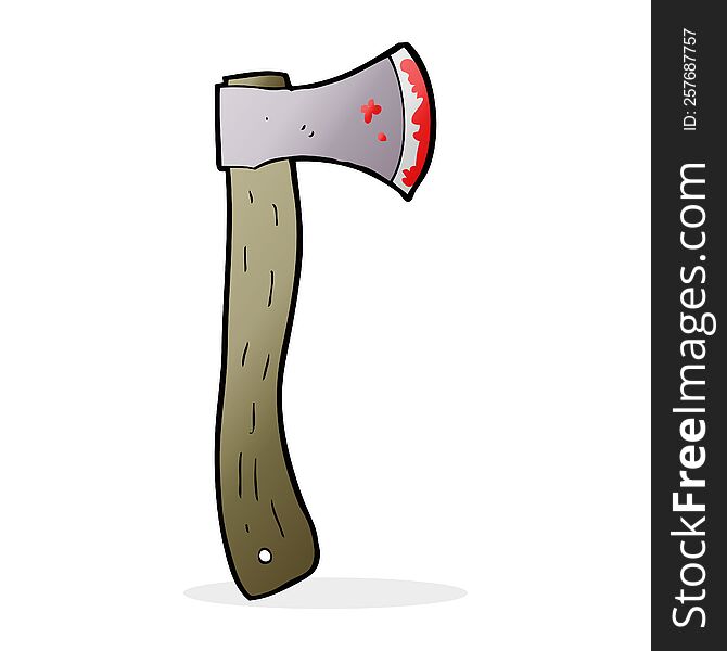 cartoon bloody axe