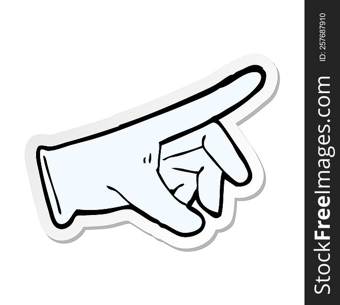 sticker of a cartoon rubber glove