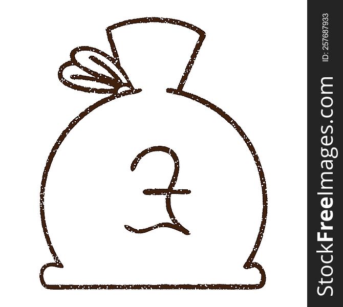 Money Bag Charcoal Drawing