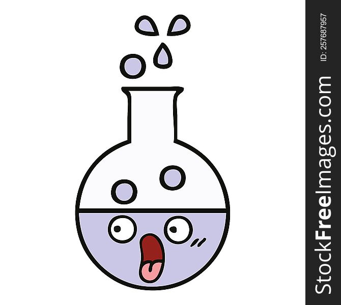 Cute Cartoon Test Tube