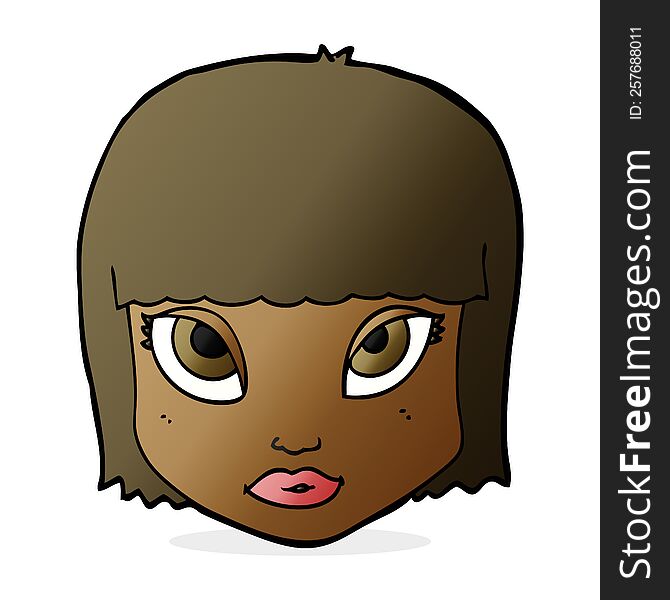 Cartoon Female Face