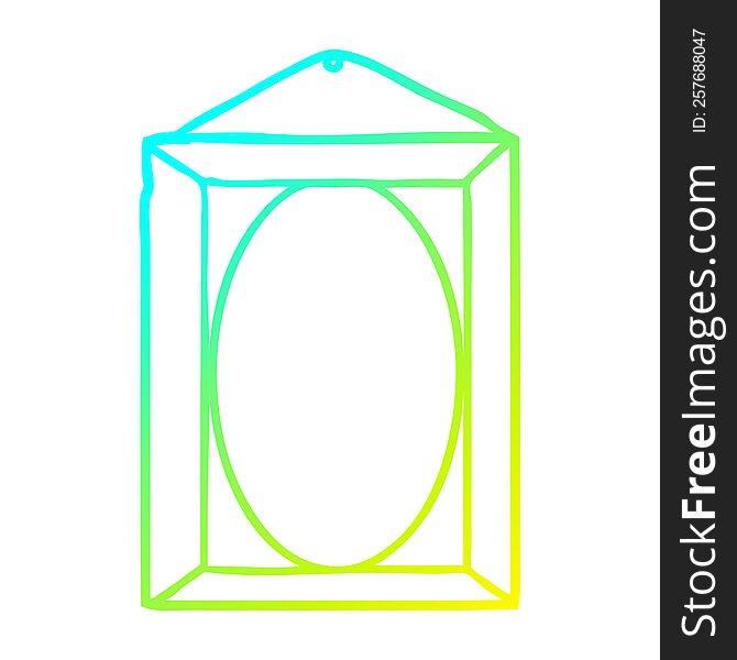 cold gradient line drawing picture frame