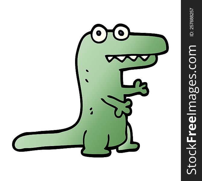cartoon doodle crocodile