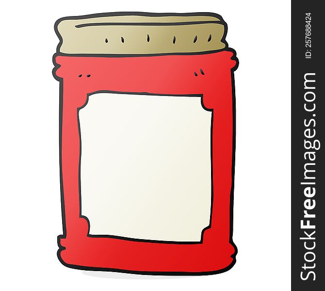 Cartoon Jam Jar