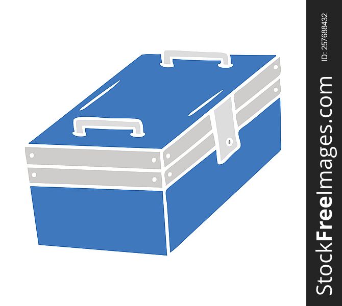 cartoon doodle of a metal tool box