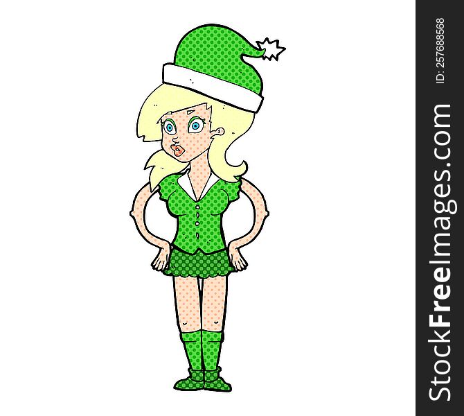 cartoon santa s helper